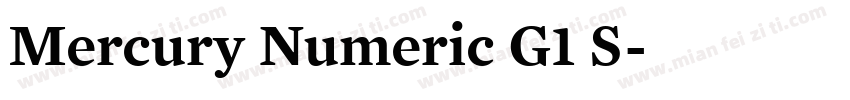 Mercury Numeric G1 S字体转换